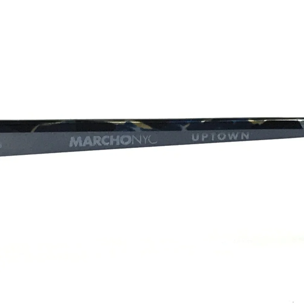 Marchon NYC Eyeglasses Frames 412 CAROUSEL Blue Square Cat Eye 53-16-135